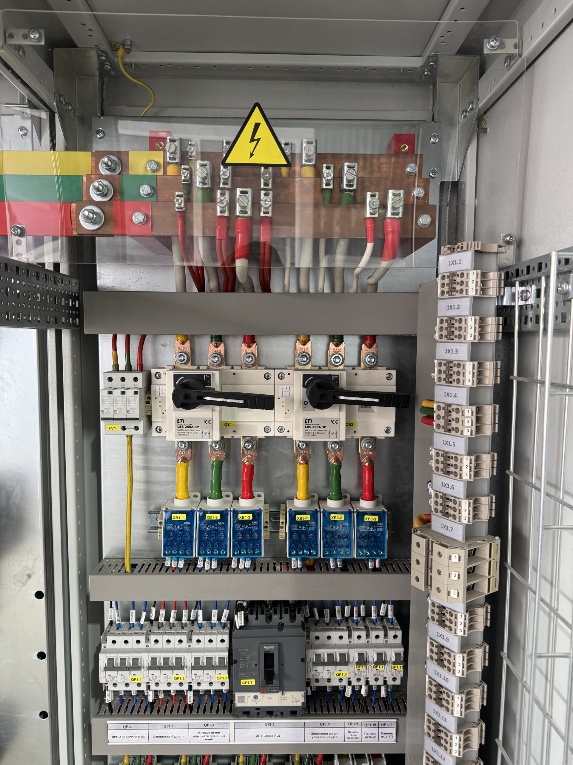 LV distribution cabinets and boards